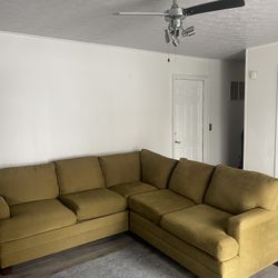 Olive Green Sectional couch 