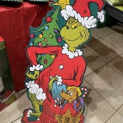 Grinch Christmas Yard Sign