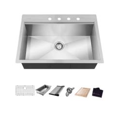 32” Top Mounted Kitchen Sink