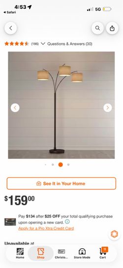 5-Arc Floor Lamp with Drum Shades brand new in box