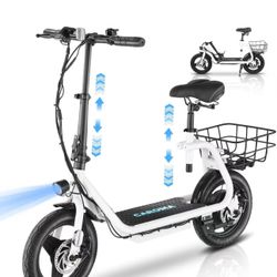 Caroma Peak 1200W Electric Scooter with Seat 14" Tire, 30 Miles Ranges 20MPH Max