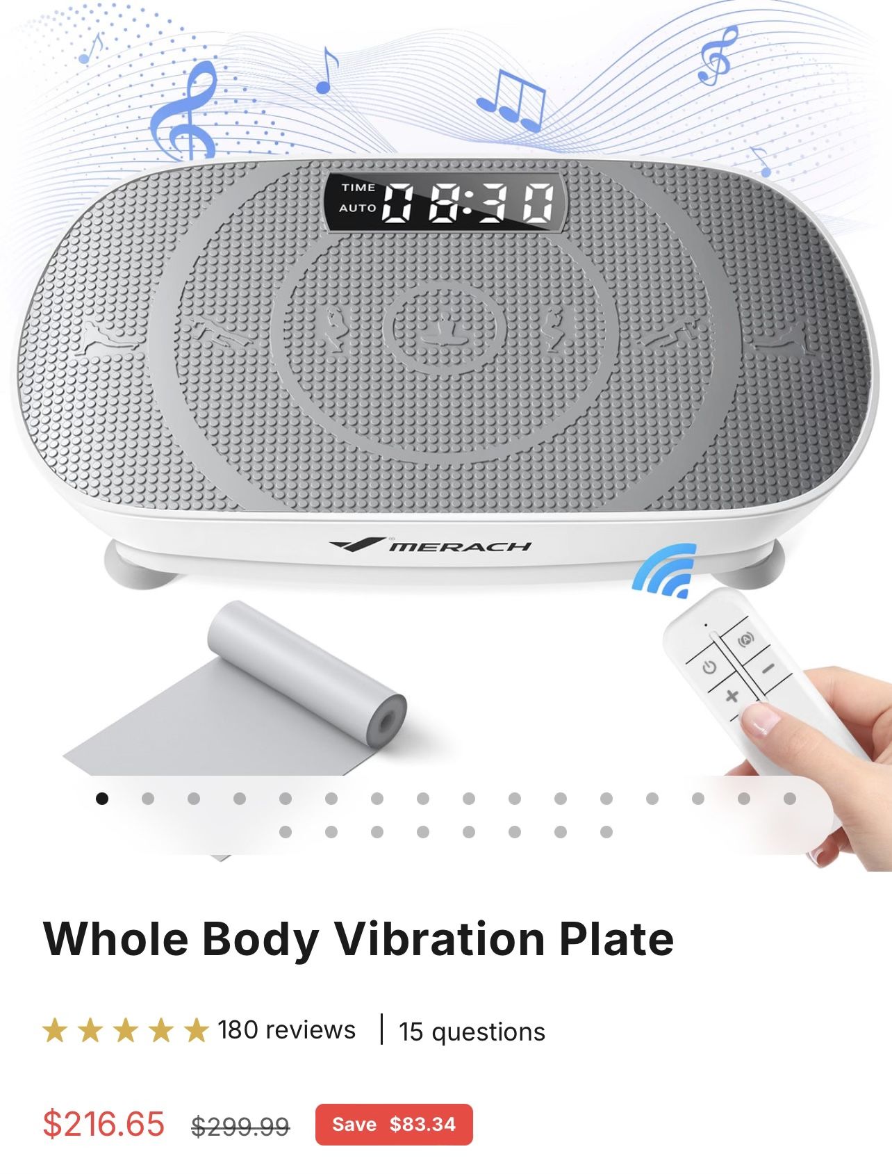 Whole Body Vibration Plate come into colors, gray, and white and blue and dark gray