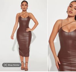 Fashion Nova Brown dress Never Worn Size XL