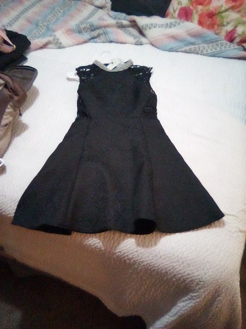 Vintage Knitted Black Dress