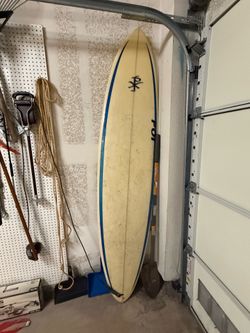 7'8" Custom Terry Goldsmith Mid-Length Surfboard – Glass-On Fins
