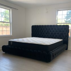New In Box King Bed Frame +Mattress (Read Description Below)
