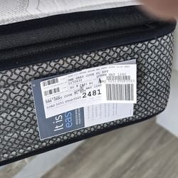 New Sealy Grey Cove Queen Mattress W/frame