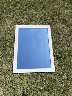 Gray Framed Mirror
