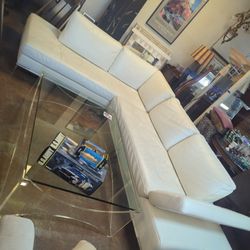 White Sectional Leather Sofa
