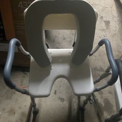 Shower Chair And Raised Cushion For Toilet 
