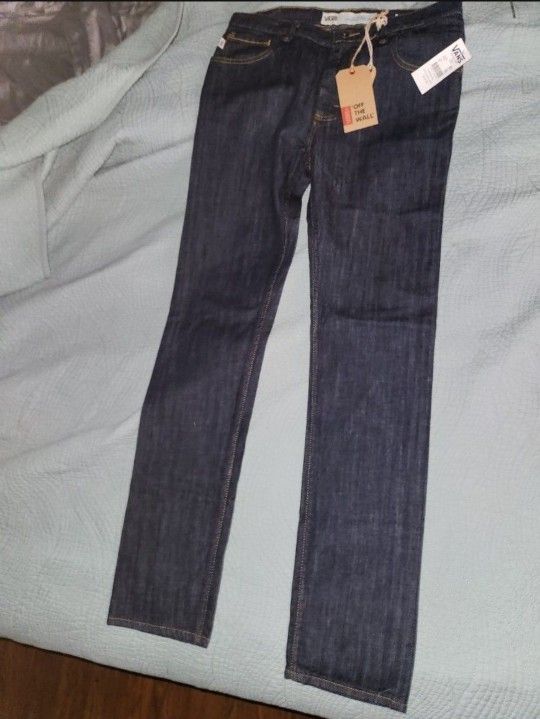 New Boys Vans Off The Wall  Youth Jeans Pants Size 30 X 30 Slim Fit Pantalon Nuevo De Nino Tamanio 30 X 30  Skinny