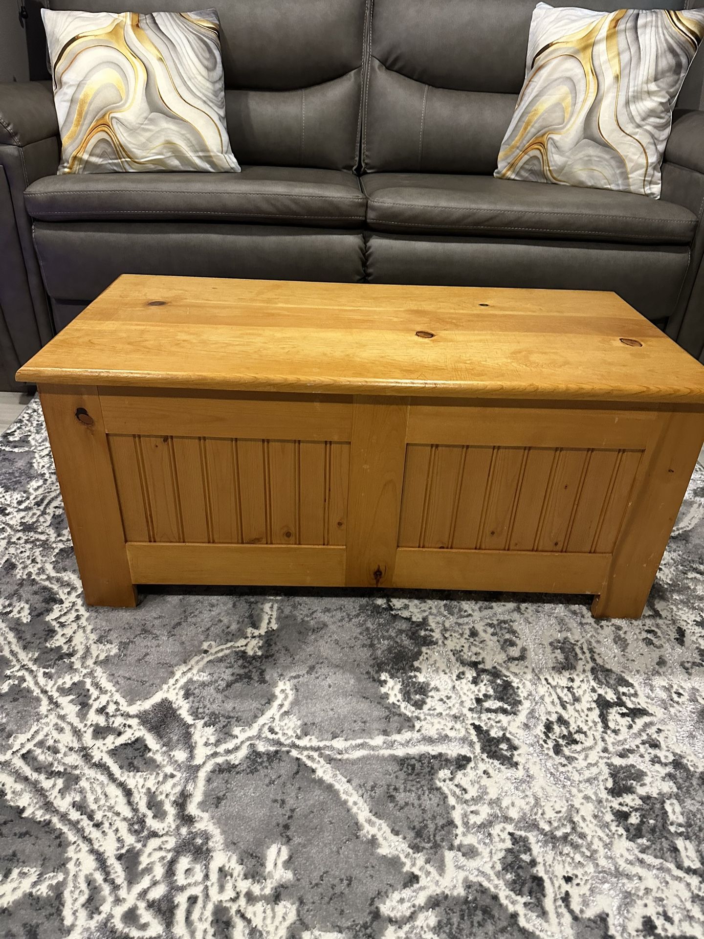 Hand Made Wooden Storage Bench