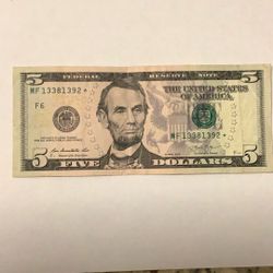 US $5 Star Note