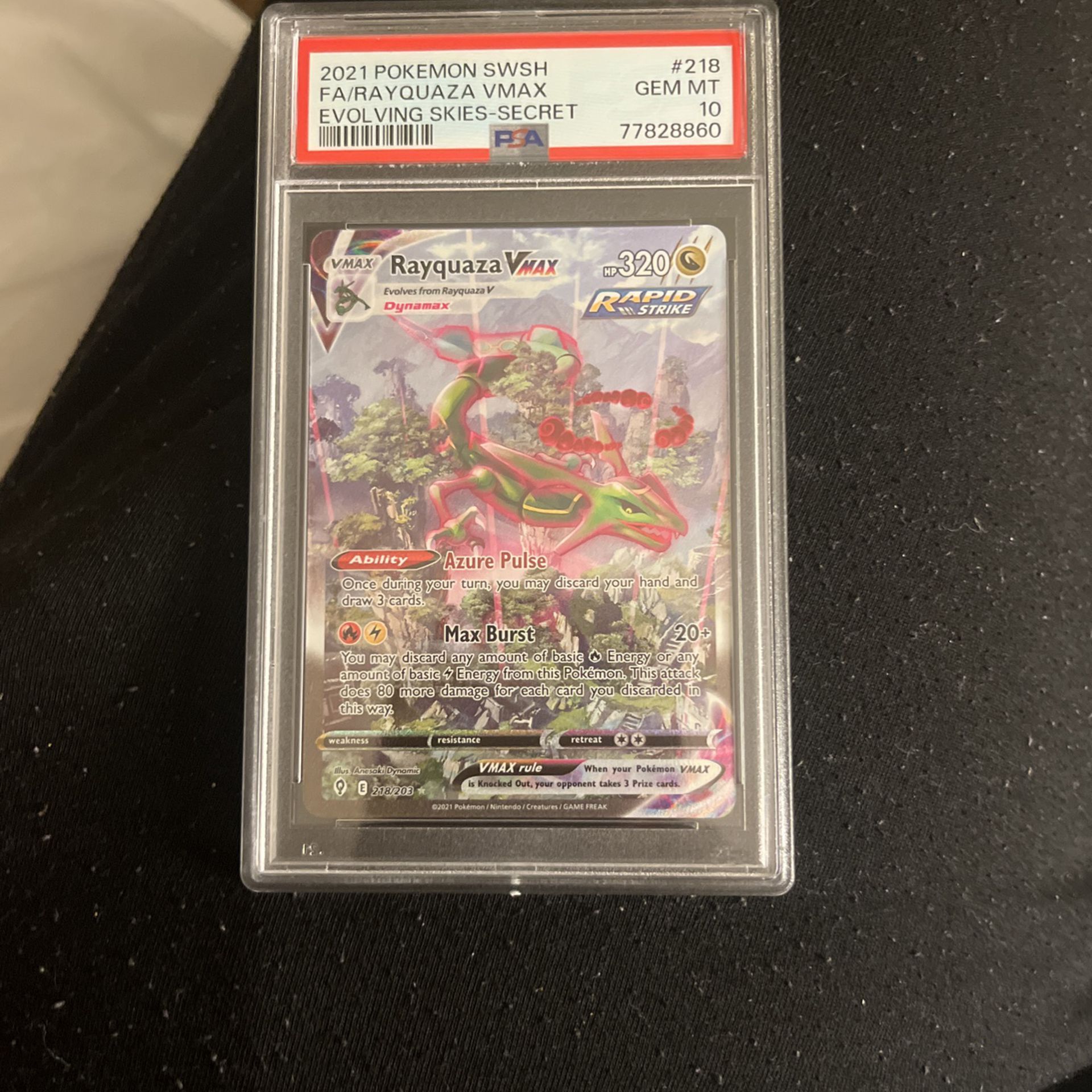 Rayquaza VMAX Alt Art PSA 10
