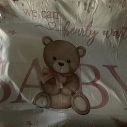 FREE We Can Bearly Wait Cloth Baby Banner