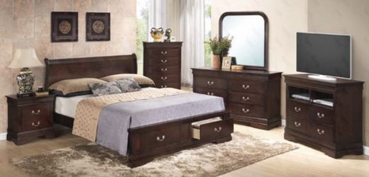 Storage queen bedroom set sale
