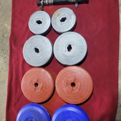 80LBs TOTAL  PLASTIC PLATES 
2‐15s. 4-10s. 2-5s 
11525 S HALSTED DUNKIN DONUTS 
25$   CASH ONLY AS IS 