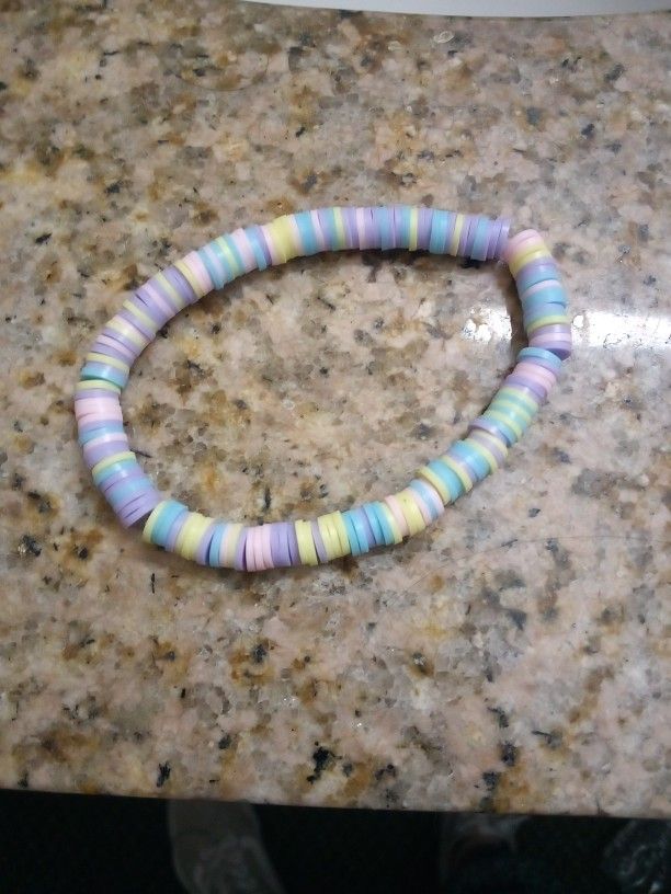 Pastel Clay Bead Bracelet 