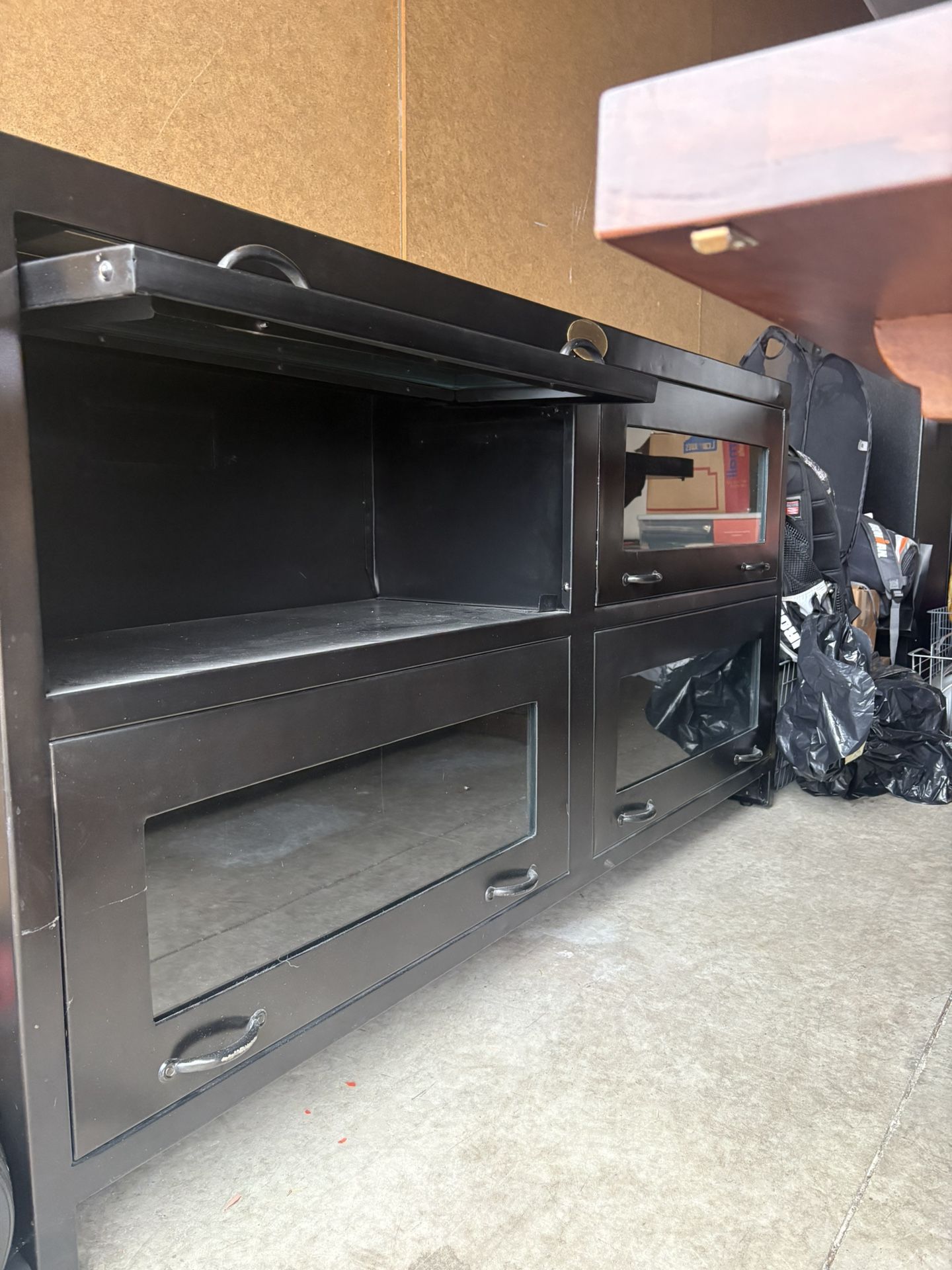 Pottery Barn Black Metal Console !