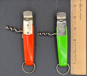 Set of 2 Vintage EKCO Bottle Can Opener W/Push Out Cork Screw