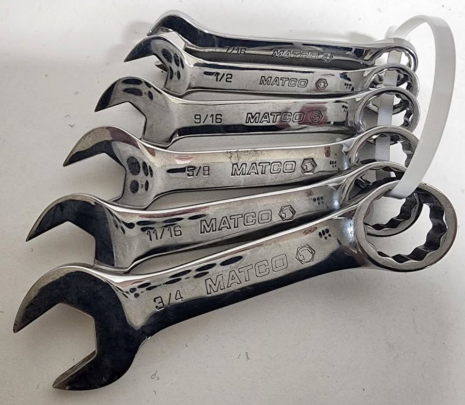 Matco 12-Point SAE 6PC Stubby Wrench Set
