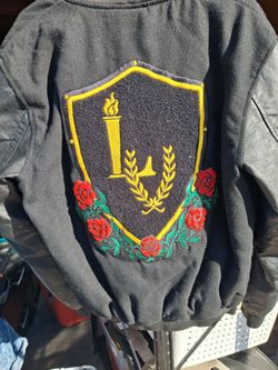 Live Victoriously custom Varsity Jacket with Embroidered Crest