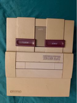 Super Nintendo console and games