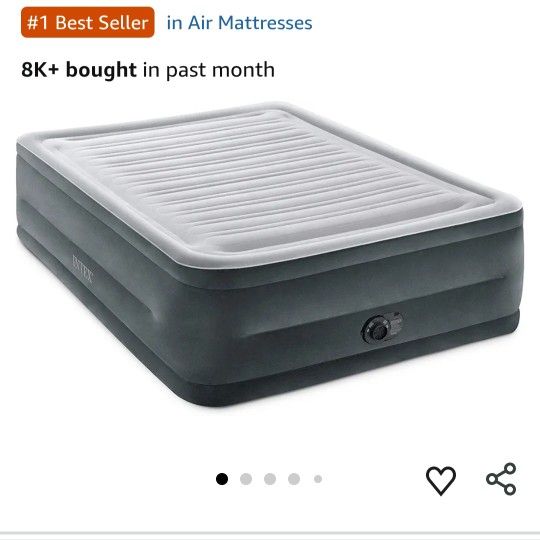 Intex High-Rise Air Mattress with Built-in Pump