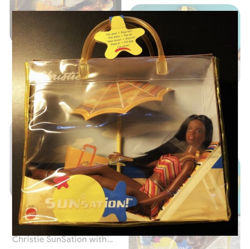 2001 Barbie Sunsation Christie Doll with Beach Bag