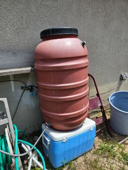 Large Plastic Storage Barrel with Lid