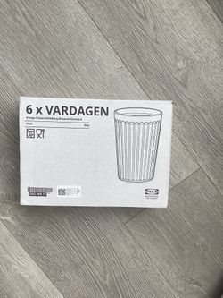 IKEA Glassware Set of 6, 10oz clear glasses