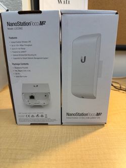 (2) sets of pre-configured Ubiquiti NanoStation Loco M5 units designed for point-to-point outdoor wireless bridging, Pre-paired plug-and-play setup5