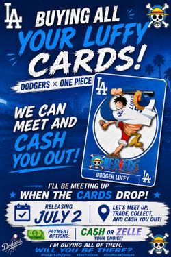 Dodgers tickets ONE PIECE cards BUYING OP