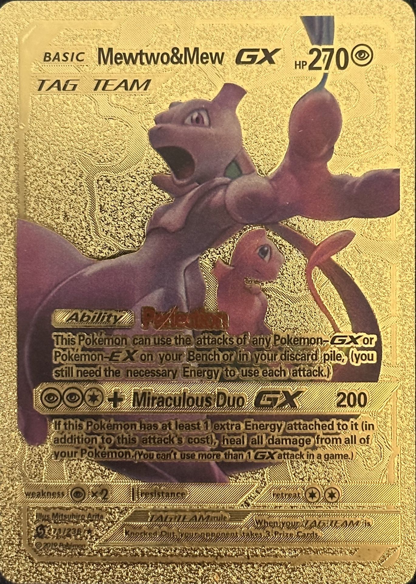 Mewtwo & Mew GX Tag Team Gold