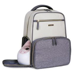 All In One Grey And Beige Lunch And Diaper Bag 