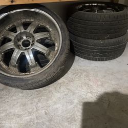 24” Rims W/like New Tires
