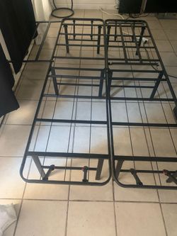 Inch Rumi Metal Bed Frame, No Box Spring Needed, Black, Queen