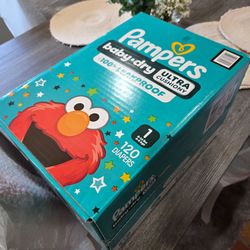 Pampers Baby-Dry Ultra Cushiony Size 1 Diapers 120 Count