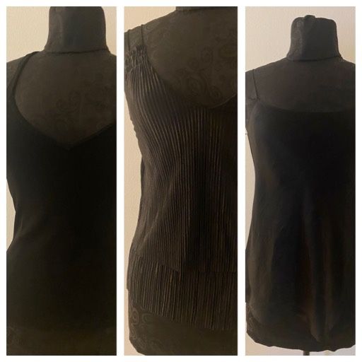 (3) Black Camis, S, Vince Silk $99 At saks. Also Inc & FreePress