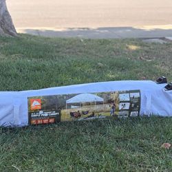 Ozark trail straight leg Canopy 10 x10 simple push and 4 pack canopy sandbags