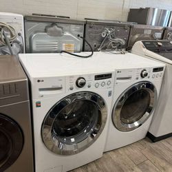 Lg washer and dryer set electric with warranty