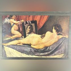 Diego Rodríguez de Silva y Velázquez Venus Cupid Original Vintage Fine Art Print 1930’s USA Printed Antique Spain/Spanish School Collectible