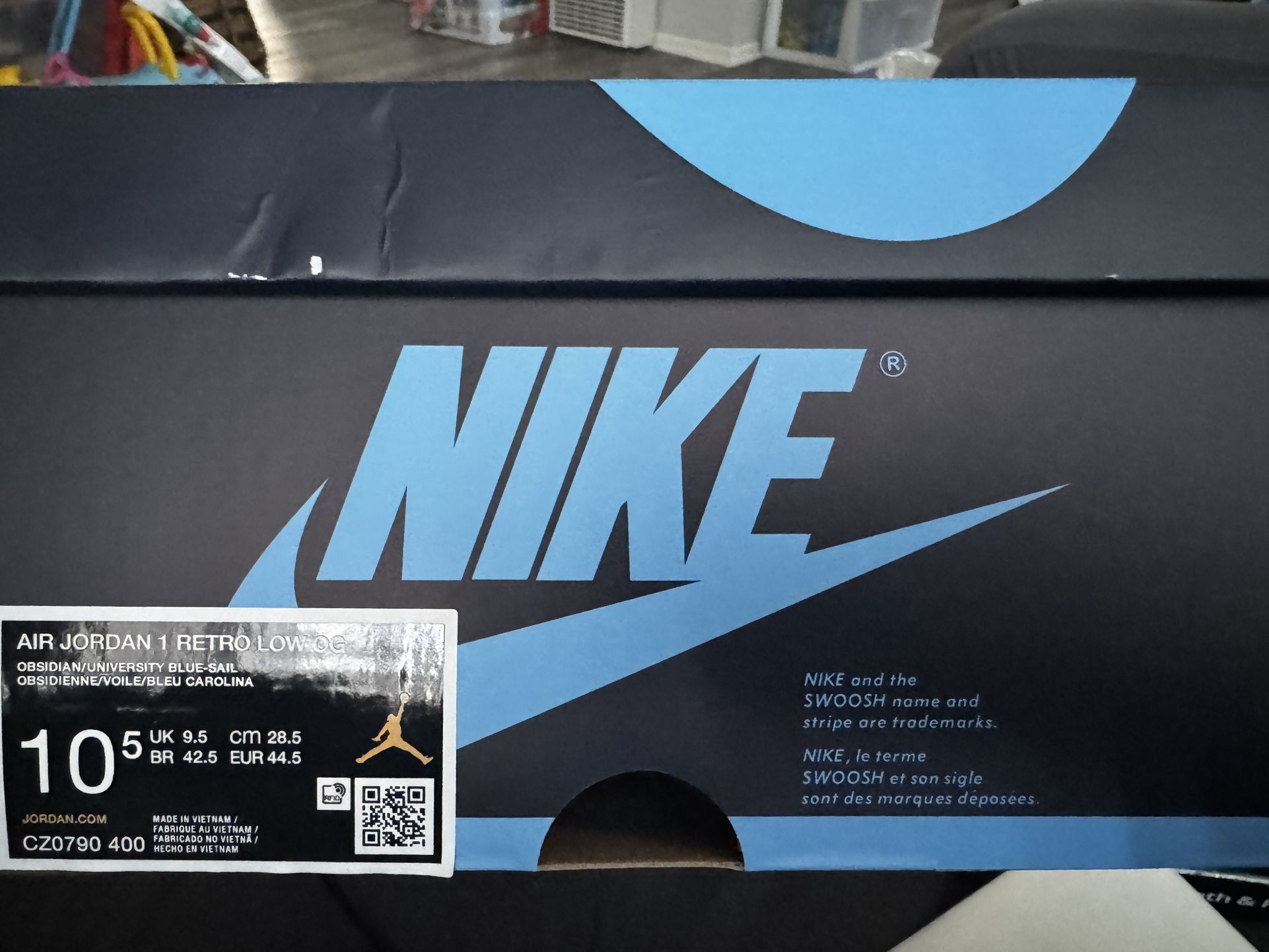 Air Jordan 1 Low Obsidian Size 10.5