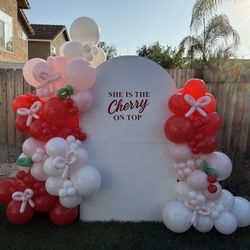 Cherry Balloon Backdrop 