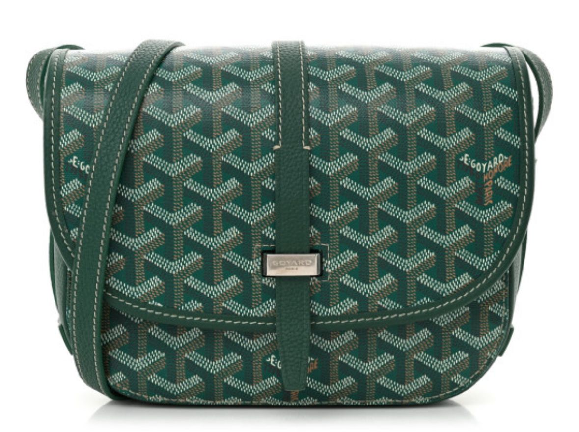 Belvedere PM Messenger Bag  - Green Canvas & Leather Crossbody - Unisex