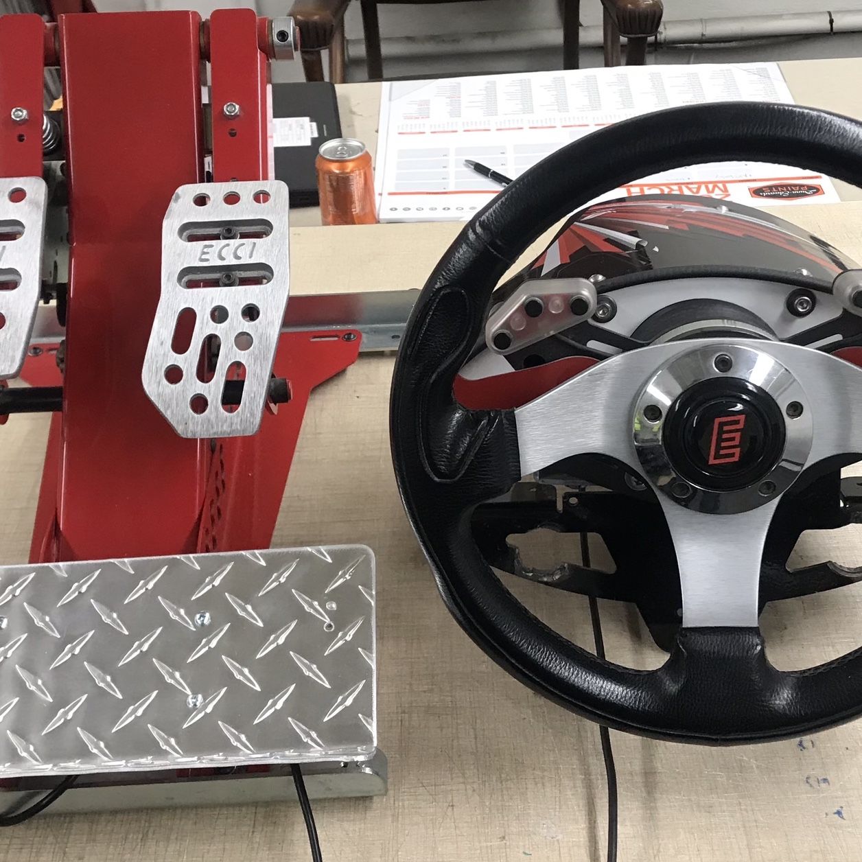 Ecci Trackstar 6000 and 4000 Sim Wheel/pedals