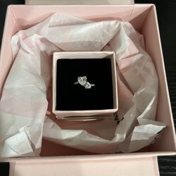 Pandora Double Heart Sparkling Ring