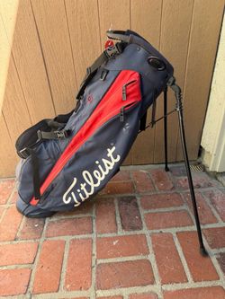 Titleist Golf Stand Bag 4 Way Navy Blue & Red