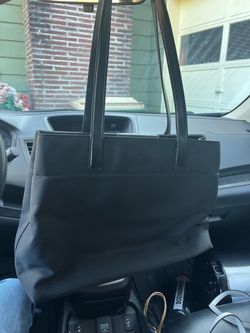 Large Black COACH brief tote