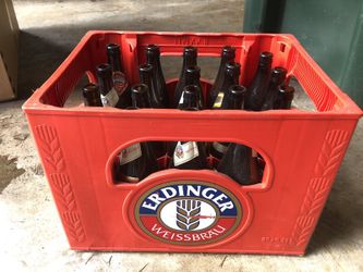 German beer crate with bottles